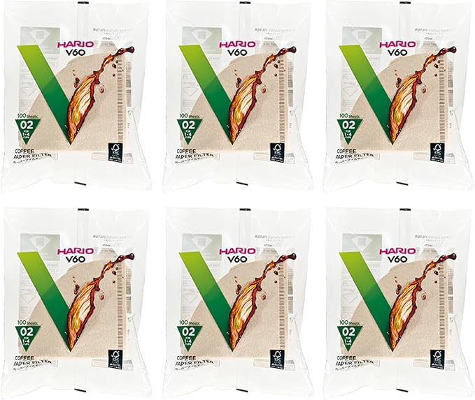 Hario V60 Paper Coffee Filter, Size 02, Natural, 600ct