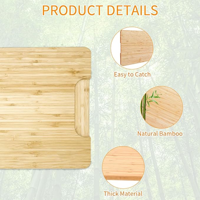 Cutting Board Compatible with Breville BOV900BSS, Emeril Lagasse Everyday 360 & COSORI CO130 Oven, Create Extra Storage & Prevent Cabinets from Heat Damage, Bamboo Top with Non-Slip Feet