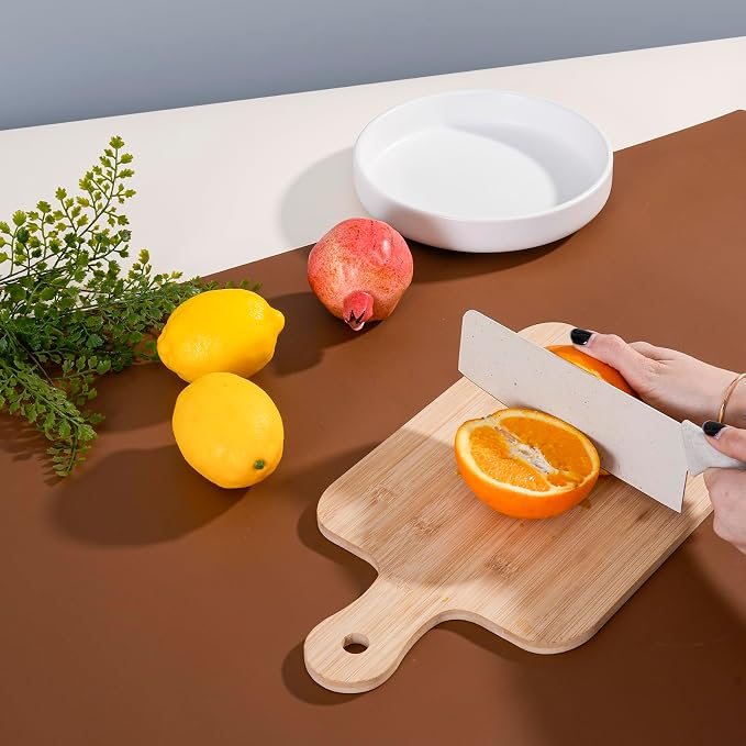 Extra Large Silicone Mat 36" x 24" Heat Resistant Kitchen Counter Table Mat | Place Mats Countertop Protector, Thick Placemats Washable Silicone Mats for Kitchen Counter Dining Table Mat, Brown, SAPID