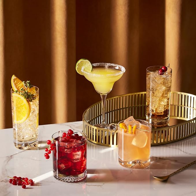 Krosno Whisky Glasses | Set of 6 | 11.8 oz | Mixology Collection | Drinking Glasses Cocktail Glasses | Home, Restaurants and Kitchen Set | Dishwasher Safe Glass Cup | Drinking Tumblers, Lead-Free Crystal for Bourbon, Scotch, Cocktails, Water, Juice, Di...