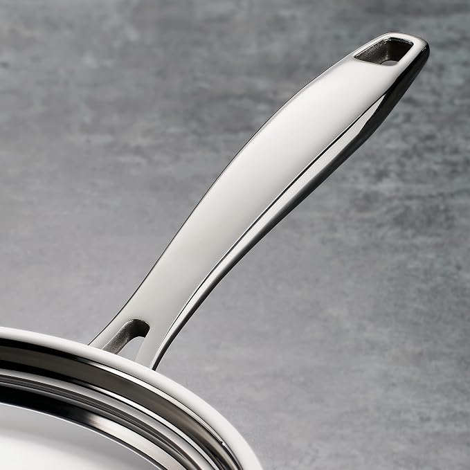 Tramontina Signature Tri-Ply Clad Stainless Steel 4-Quart Sauce Pan | Induction-Ready Large Saucepan with Lid, Dishwasher-Safe, NSF-Certified, Made in Brazil