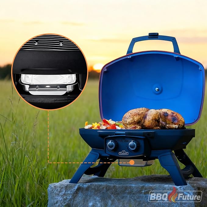 62006 Drip Pans Liners for Napoleon All TravelQ Series, 20 Pack Grease Tray | Grill Accessories for TravelQ 285, PRO285X, PRO285-BK, PRO285X-BK, TQ240-BL, BBQ Disposable Aluminum Foil Replacement Parts