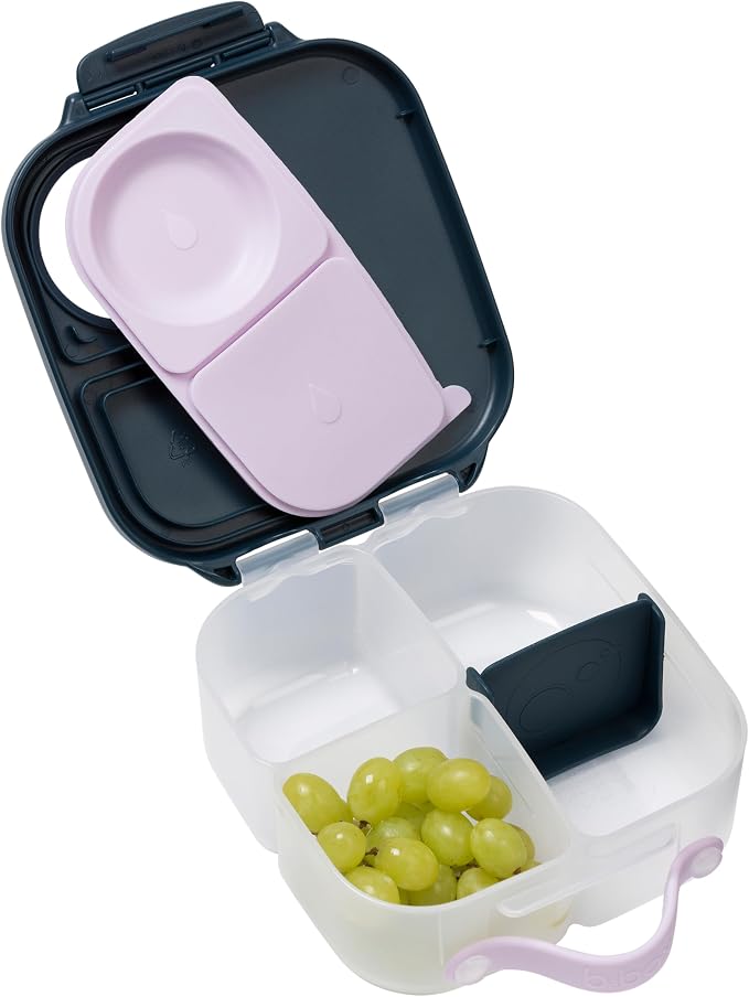 b.box Mini Lunch Box, Snack Containers for Kids, Lunch Box Kids, 4.25 Cup | Bento Box for Kids, Sanck Box, Lunch Containers, Leak Proof, Dishwasher Safe, BPA Free, PFAS Free, Ages 3+ — Indigo Rose