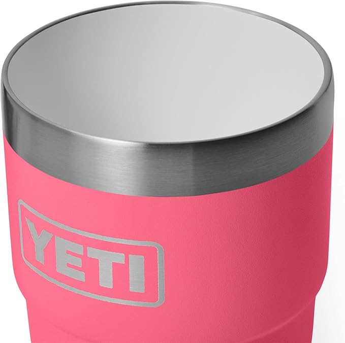 YETI Rambler 8 oz Insulated Coffee Mug with Lid - Stackable Double-Wall Vacuum Insulated Coffee Cup - DuraSip Ceramic Lining - Barista-Friendly Design - Stainless Steel - Dishwasher Safe