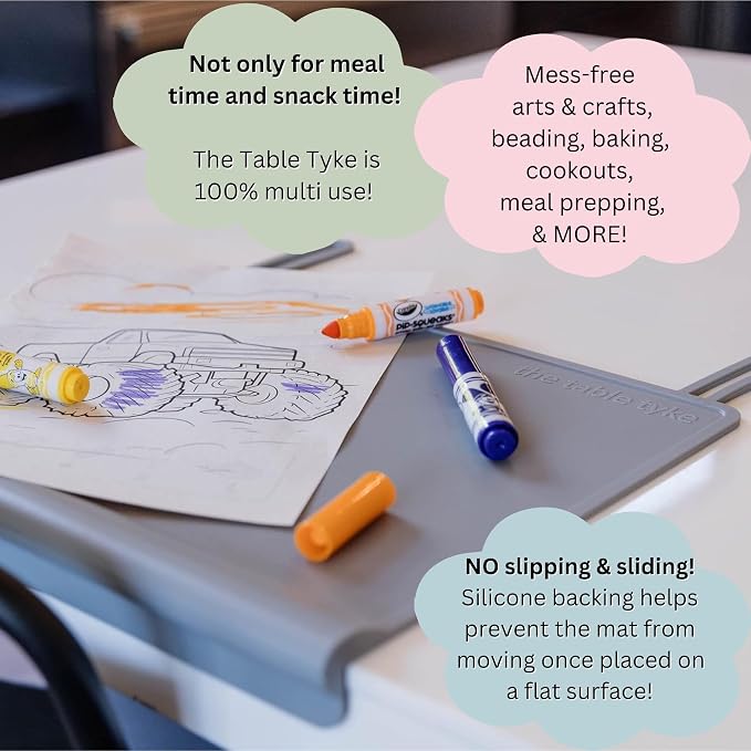 Silicone Placemats for Toddlers with Patented Edge Bumper | Kids Placemats Non Slip Travel Ready | Baby Placemat BPA Free for Restaurant Dining Table | Hunter Green