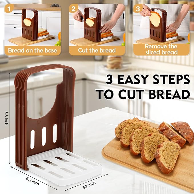 Teenyyou 2 Pcs Extra Large Bread Box with Slicer, Metal Bread Storage Container with Bamboo Cutting Board Lids, 2 Sizes Farmhouse Breadbox Set for Kitchen Countertop(Black)