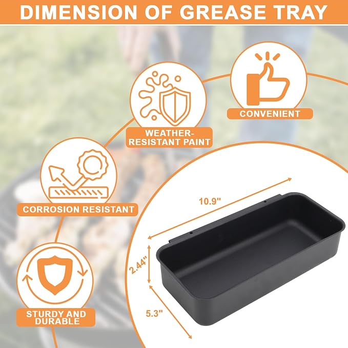70379 Grease Catch Pan Kit for Weber Drip Pans Weber GS4 Genesis II/II LX 400/600(2016+),Summit 400/600 SER,6498 Genesis 2 Drip Pan & 10PCS 6417 Aluminum Foil Grease Tray Liners for Weber Accessories