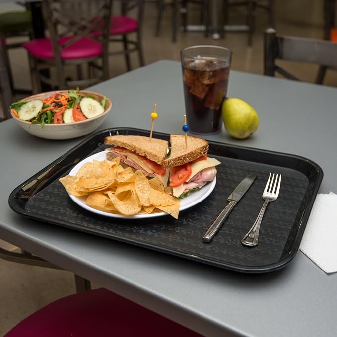 Carlisle Cafe Tray, Fast Food Restaurant Tray, 14 x 18, 1 Ct, Black