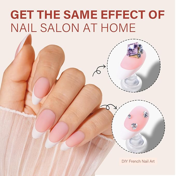 AILLSA French Tip Nails Press On Nails 5 Colors For Nail Art DIY Extension