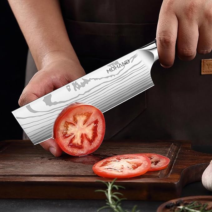 Chef Knife Set with Roll Bag, Sharp Professional Chef Knives Set | High Carbon Stainless Steel 18PCS Kitchen Knife Set with Sharpener, Ergonomic Handle, Kitchen & Home Cooking, Dishwasher Safe