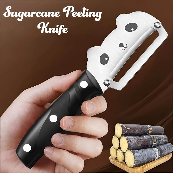 Vegetable Peeler Ergonomic Handle Stainless Steel for Potato Fruit | Multifunctional Kitchen Tool,Thickened Sharp Stainless Blade,Zero Flex Zero Snag,for Cucumber Carrot Pumpkin Sugarcane(Black)