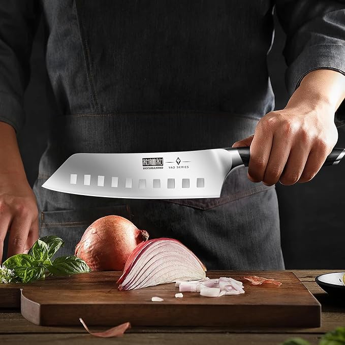 HOSHANHO 3-Piece Knife Set, Ultra Sharp Japanese Kitchen Chef Knife Set | High Carbon Powder Steel Kitchen Knife Set, Professional Cooking Knives Set with Ergonomic Pakkawood Handle, Excellent Gift