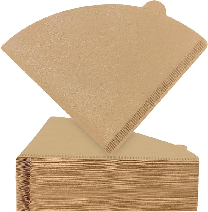 Clinuse Cone Coffee Filters #2, 200 Count Unbleached Size 02 Coffee Filter, Disposable Natural Paper Filters 2-4 Cup, 02 Cone Filters for Pour Over and Drip Coffee Maker