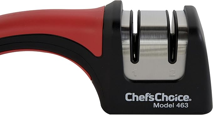 Chef'sChoice Professional Manual Knife Sharpeners Pronto Hone for 15-Degree Straight-Edge and Serrated Knives with Precise Angle Control & Compact Footprint, 2 Stage, Black