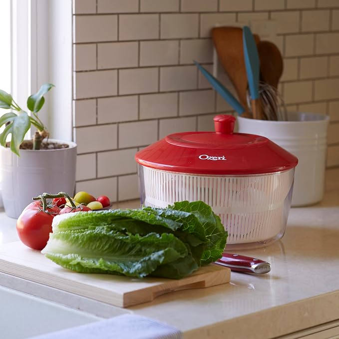 Ozeri Italian Made Fresca Salad Spinner and Serving Bowl, BPA-Free