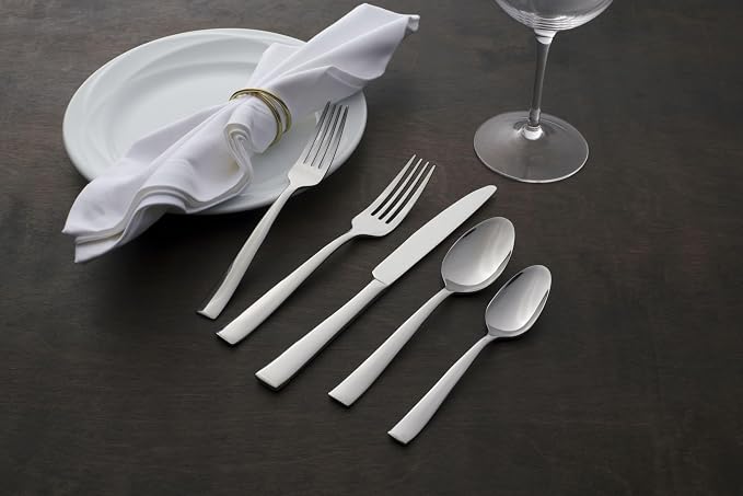 Oneida Monolith 20-Piece 18/0 Silverware Set for 4, Flatware | mirror finish, dishwasher safe | includes knives, forks, and spoons | cutlery set for kitchen and dining
