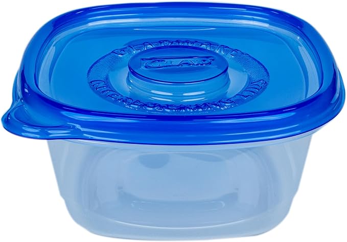 Glad GladWare Tall Entree Containers, Large Square, 42 Oz, 3 Count | Lock-tight seal for meal prep and lunches in a tall square format; microwave and dishwasher safe