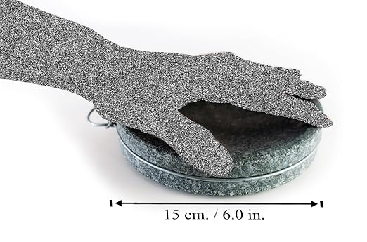 Small Size 6in/15cm Granite Grinder Mortar and Pestle Set Stone Plate Set for Spice and Salt on Camping Primitive Lava Dish