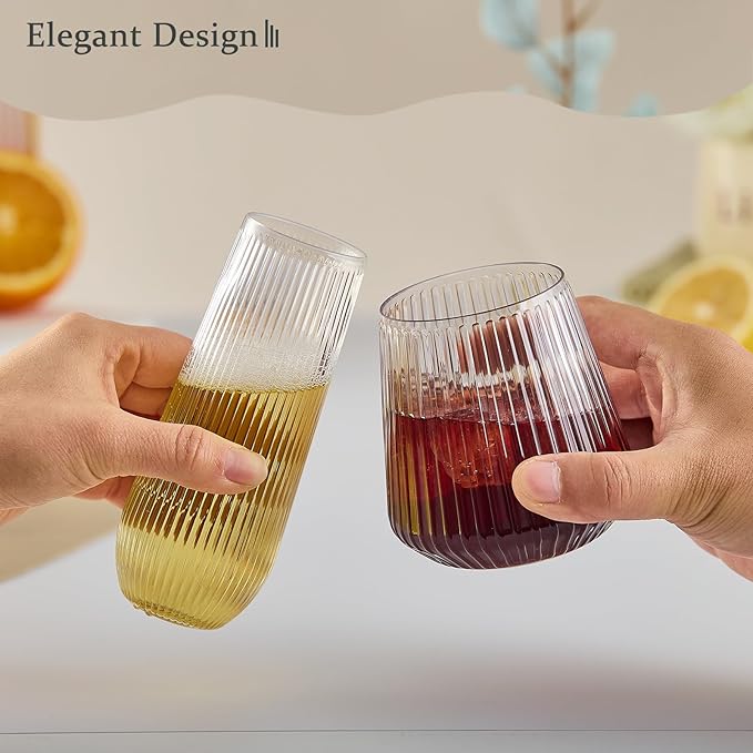 56 Pack Plastic Wine Glasses Champagne Flutes, 32 Pcs 9 OZ & 24 Pcs 14 OZ | Plastic Wine Glasses,Plastic Champagne Flutes,Unbreakable,Shatterproof,Recyclable,Wedding,Disposable, Birthday,BPA-Free
