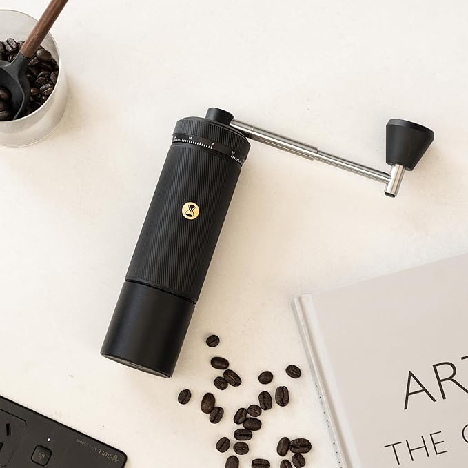 TIMEMORE S3 Manual Coffee Grinder with External Adjustment and Stainless Steel Patented Burr，Hand Coffee Grinder High Presicion Premium Expresso Coffee Grinder Chestnut S3, Black