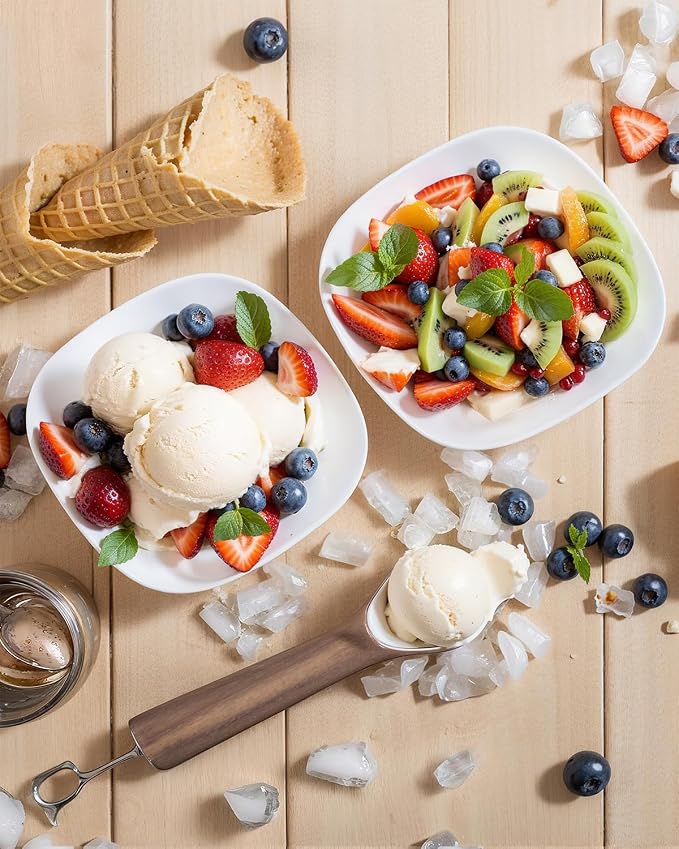 bUCLA 50Pack White Plastic Serving Bowls - 16oz Disposable Serving Bowls for Party Dessert/Ice Cream/Salsa/Snack