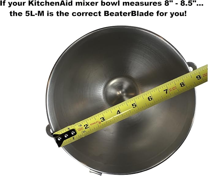 New Metro Design 5L-M Beater Blade METAL, Compatible With Most KitchenAid 5 Quart Bowl-Lift Stand Mixers, Black