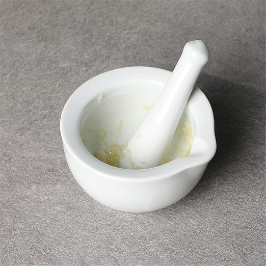 LEETOYI Small Ceramic Mortar Pestle Set, Herb Grinder Pill Crusher 3.3-inch | Ceramic Mortar Pestle Set, Herb Grinder Pill Crusher