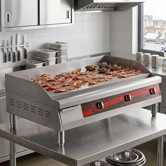 Commercial Electric Griddle 36", 208/240V, 7488W–10080W, for Restaurant