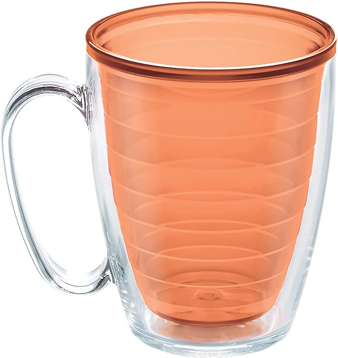 Tervis Clear & Colorful Tabletop Made in USA Double Walled Insulated Tumbler Travel Cup Keeps Drinks Cold & Hot, 16oz Mug, Citrus Sunrise | Made in USA, Double-wall Insulated Keeps Coffee & Matcha Hot, Shatterproof, BPA-Free, Dishwasher Safe, Great to ...