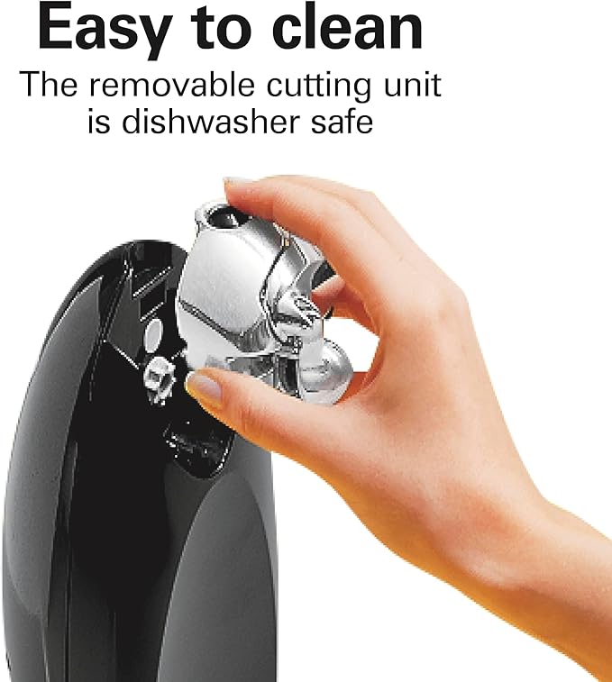 Hamilton Beach Electric Automatic Can Opener with Auto Shutoff,Knife Sharpener,Cord Storage,and SureCut Patented Technology,Extra Tall,Black,(Pack of 2)