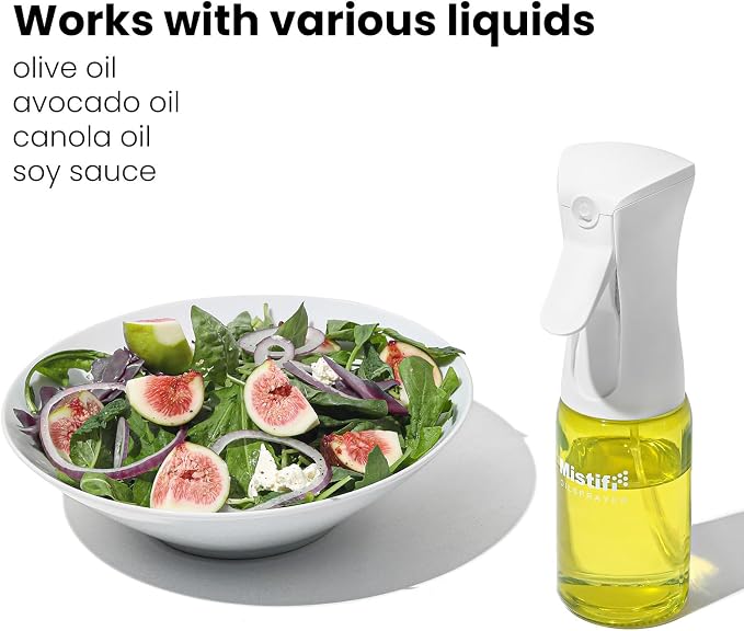 Eco-Friendly Oil Sprayer – Durable Glass Bottle for Cooking, BBQ, and Grilling Mist Spray Bottle for Air Fryer, Olive Oil, Avocado Oil, Healthy Nonstick Frying 150ml (PS631)