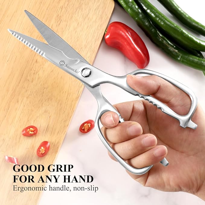 Kitchen Scissors for Food, Heavy Duty Scissors All Purpose Kitchen Shears That Come Apart, 8.5 Inch Fully Forged Stainless Steel