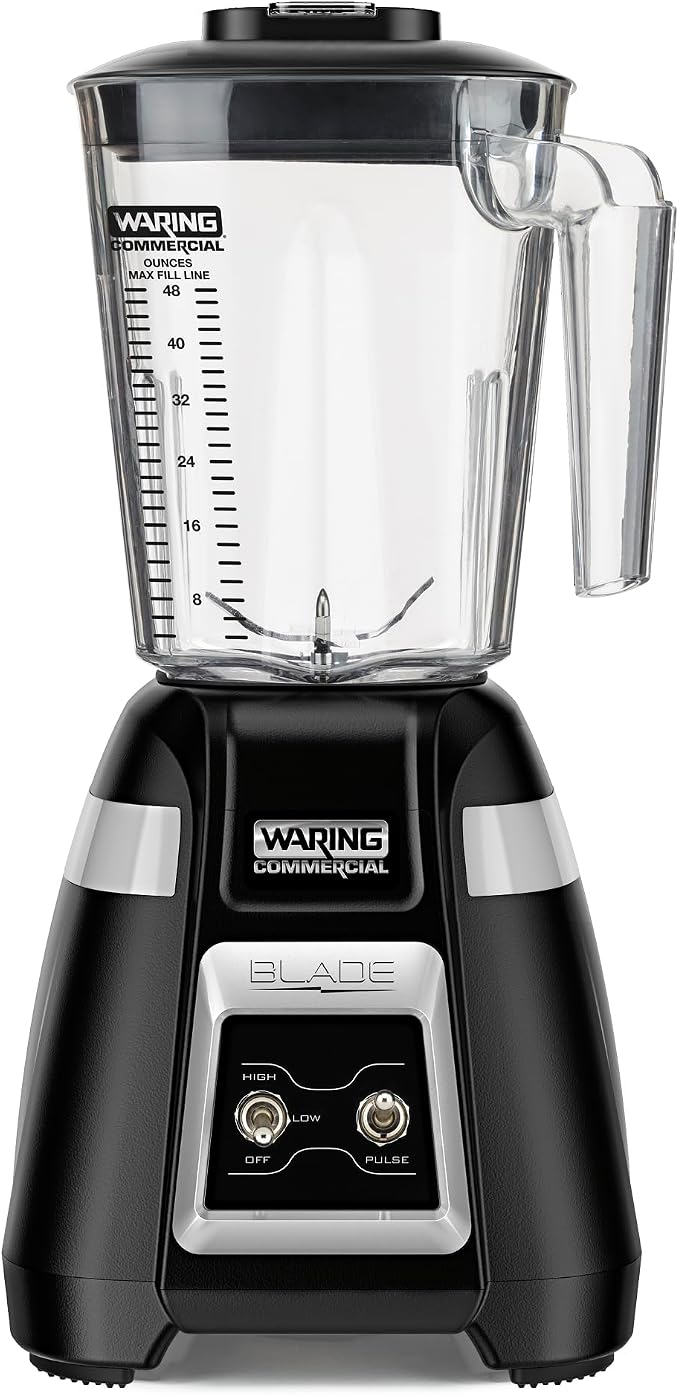 Waring Blade Blender with 48 oz Copolyester Jar & Toggle & Pulse | 1.5 Horsepower Motor, 2-Speed Toggle Controls with Pulse, 48 oz Copolyester Jar, for Bars & Restaurants, NSF Certified