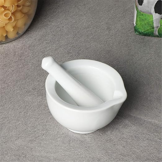 LEETOYI Small Ceramic Mortar Pestle Set, Herb Grinder Pill Crusher 3.3-inch | Ceramic Mortar Pestle Set, Herb Grinder Pill Crusher