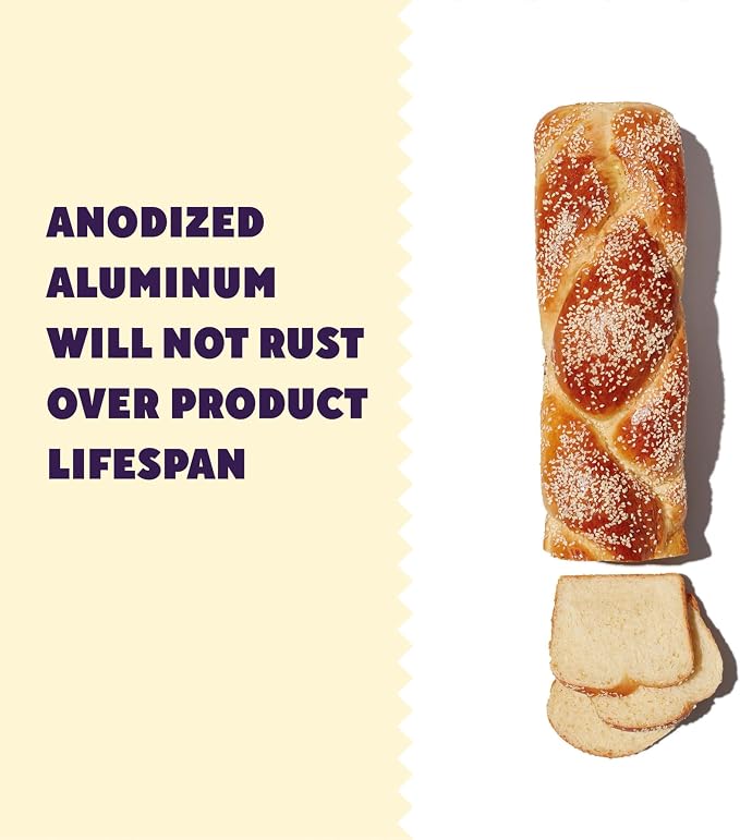 Wilton Aluminum Loaf Pan, Made Without PFAS, 16 x 4 in. | Natural Anodized Aluminum Bakeware, Even Heating & Rust-Resistant for Professional Results, Perfect for Oversized Loaves