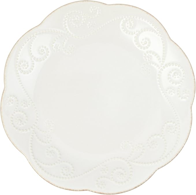 Lenox French Perle Dessert Plates, White, Set of 4