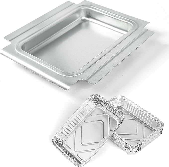 Uniflasy 80346 Catch Pan for Weber Q1200 Q1000 Grill Grease Drip Pan | Includes Grease Tray and 15-pack aluminum liners; fits Weber Q100 Q120 Q140 Q1400 grills, replaces 41887 6415