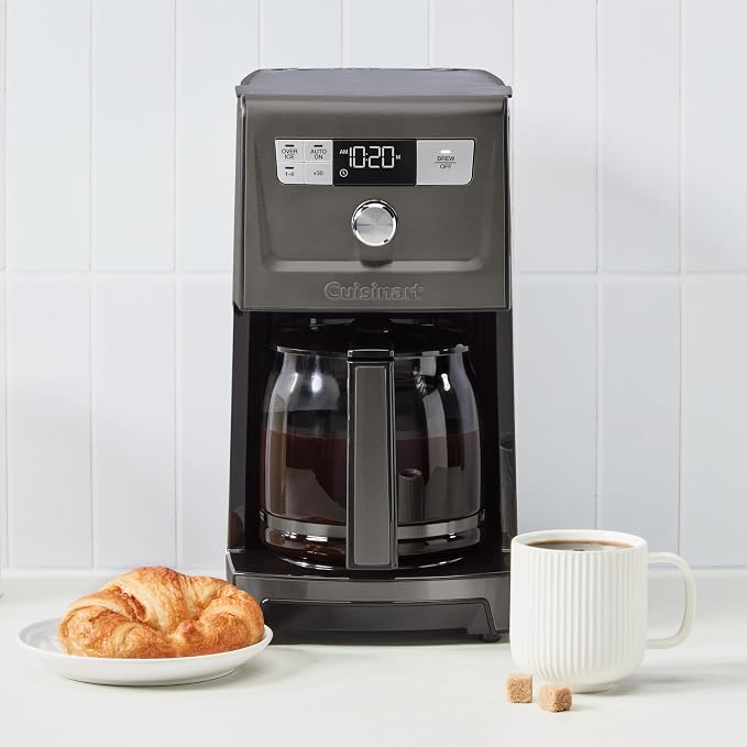 Cuisinart Coffee Maker, 14-Cup PerfecTemp Programmable Coffee Machine Glass Carafe with 1-4 Cup Setting, Brew Strength Control, Brew Pause, and Over Ice Function, Black Stainless Steel, DCC-3500BKS