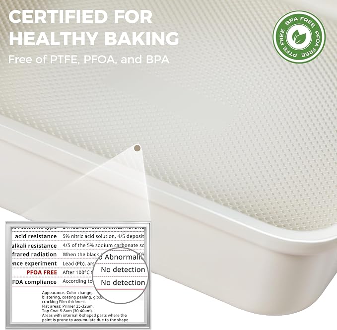 Ceramic 9x9 Baking Pan 2 Pack, Square Cake Pan with Diamond Texture, Aluminized Steel Nonstick Square Baking Pan for Brownies, Cream