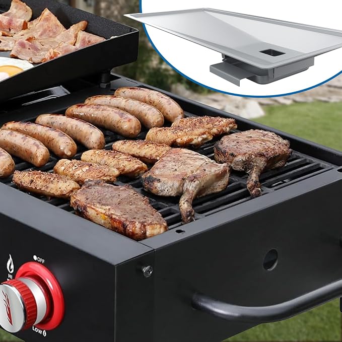 Grill Grease Tray Replacement for Royal Gourmet GD4002T 4-Burner Grill | Enameled steel drip pans. Rustproof, heat-resistant. Catches grease, prevents flare-ups. Smooth drainage, no clogging.
