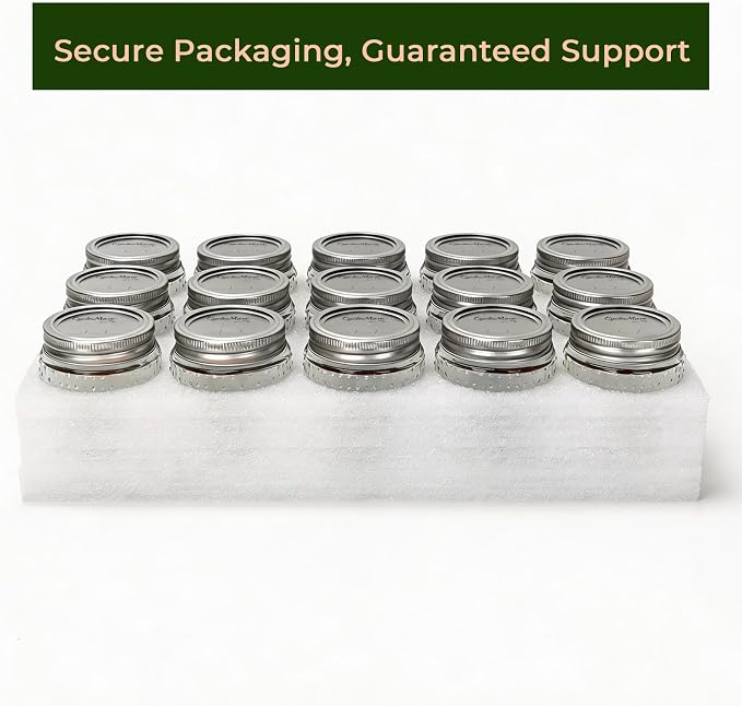 CycleMore 8oz Mason Jars, 30 Pack Dual Dot Jar With Silver Separable Lids, Tiny Glass Jars for Honey, Jam, Jelly, Wedding Favors, Kitchen Food Storage,