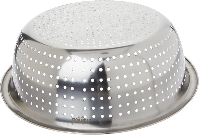 Winco Chinese Colander with 2.5 mm Holes, 11-Inch, Stainless Steel, Medium | Foodservice, Great for Draining Pasta, Rinsing Produce, Straining and Kitchen Prep