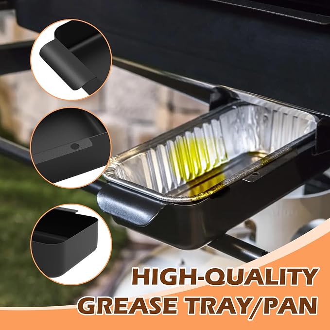 9328812P06 Drip Tray Liners & G416-0015-W1 G325-5703-W1 Grease Pan for CharBroil Grill Replacement, Grease Catcher with 20 Pack Foil Grease Tray for CharBroil Performance 463365021 463448021
