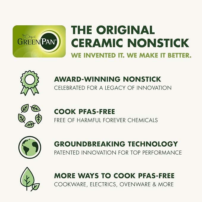 GreenPan Premiere Ovenware Healthy Ceramic Nonstick 13" x 9" Rectangular Baking Pan, Cast Aluminum Bakeware, Warp-Free, Oven and Broiler safe to 600F,Dishwasher Safe, PFAS-Free, Gray