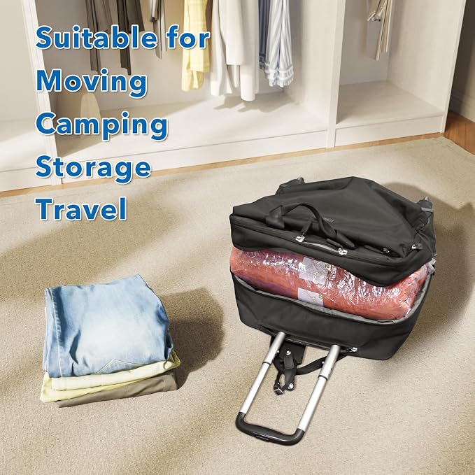 16 Pack Vacuum seal bags for clothing With Coldless Pump, Vacuum Storage Bags,Space Saver Sealer Bags, Pillows, Comforters, Blankets, Bedding,Travel