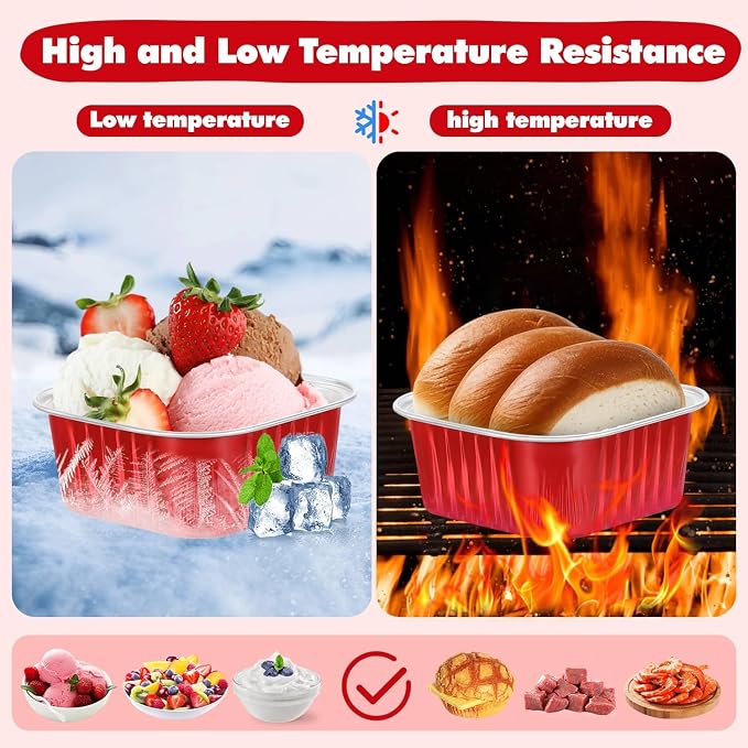 selizo 60 Pack 5oz Mini Disposable Cake Pans with Lids, Aluminum Foil Square Baking Cups, 3.5x3.5 Small Baking Cake Tins Cup Cake Containers with Lids for Individual Cakes
