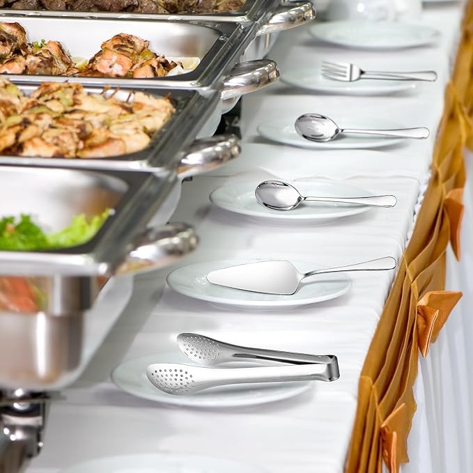 10PCS 18/8 Stainless Steel Serving Utensils Set