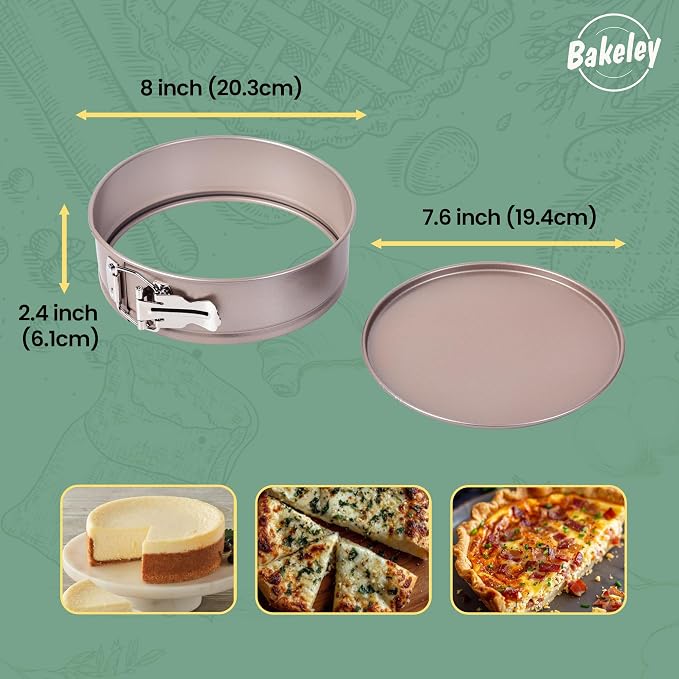 8 Inch Non-stick Springform Cake Pan,Cheesecake Pan with Removable Bottom
