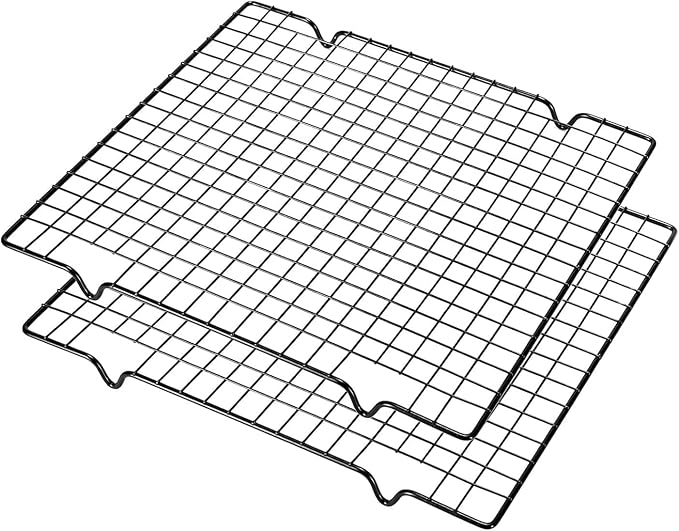 2 Pack Cooling Rack for Baking Cooking, 11" * 10" Squares Wire Racks | Small, Squares Grids, Oven Safe Cookie Cooling Rack, Roasting, Grilling, Drying