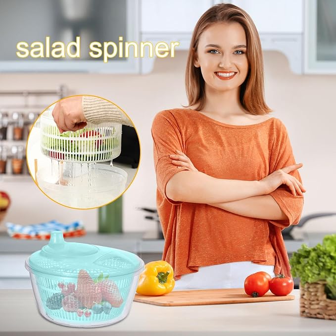 Salad Spinner Large Salad Spinner Lettuce Dryer Safe Effective Practical | Lettuce Cleaner Spinner for Fruits, Lettuce, Greens